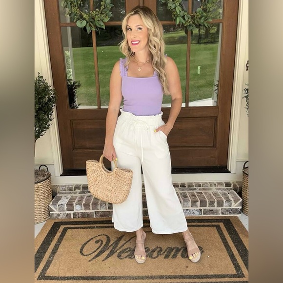 Lavender Ruffle Ribbed Tank - Picture 8 of 10